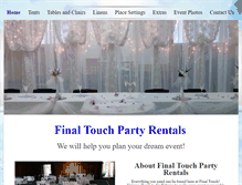 Tablet Screenshot of finaltouchrentals.ca